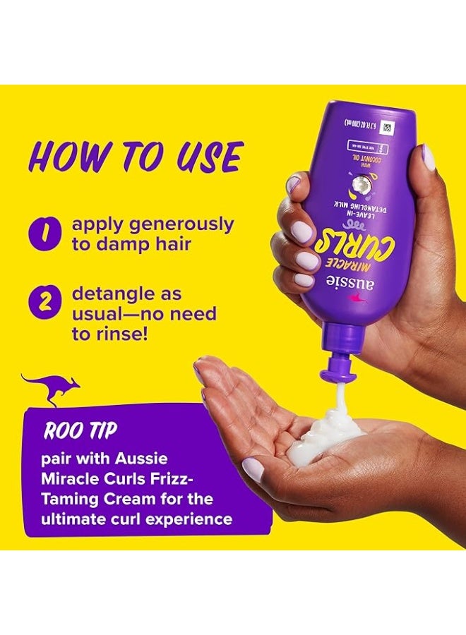 أوسي اوسي‏, Miracle Curls ، حليب يترك على الشعر لفك التشابك مع زيت جوز الهند ، للنوع 3A-4A ، 6.7 أونصة سائلة (200 مل) - Image 3